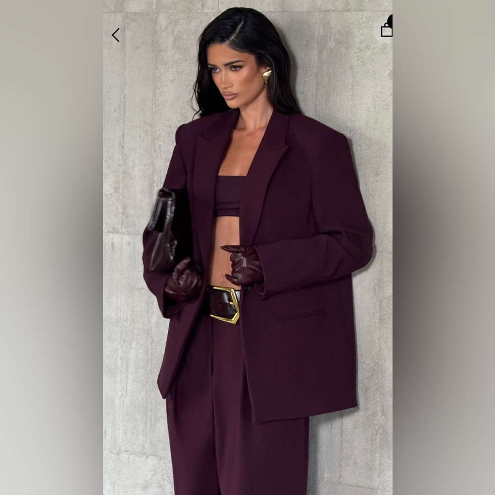 BABYBOO Reece blazer in plum, brand new, never worn with tags size small
